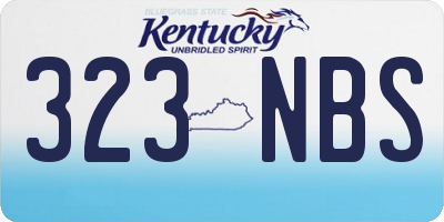 KY license plate 323NBS
