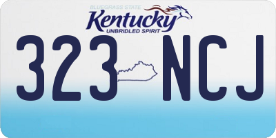 KY license plate 323NCJ