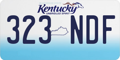 KY license plate 323NDF