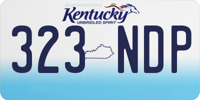 KY license plate 323NDP