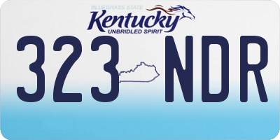 KY license plate 323NDR