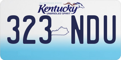 KY license plate 323NDU