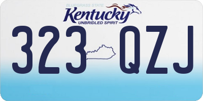 KY license plate 323QZJ