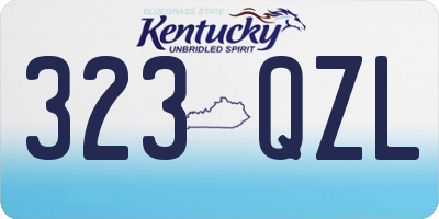 KY license plate 323QZL