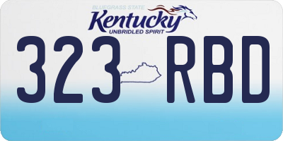 KY license plate 323RBD