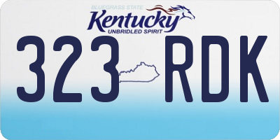 KY license plate 323RDK