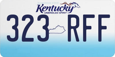 KY license plate 323RFF