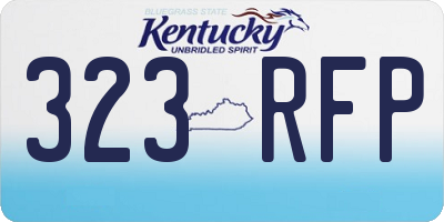 KY license plate 323RFP