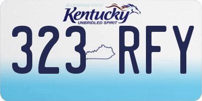 KY license plate 323RFY