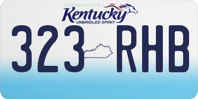 KY license plate 323RHB