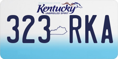 KY license plate 323RKA
