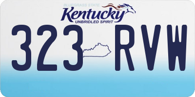 KY license plate 323RVW