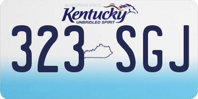 KY license plate 323SGJ
