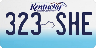 KY license plate 323SHE