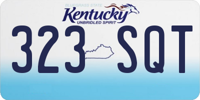 KY license plate 323SQT