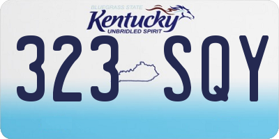 KY license plate 323SQY
