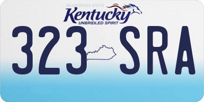 KY license plate 323SRA