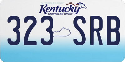 KY license plate 323SRB