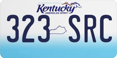 KY license plate 323SRC