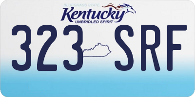 KY license plate 323SRF