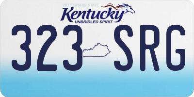 KY license plate 323SRG