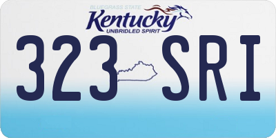 KY license plate 323SRI