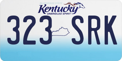 KY license plate 323SRK