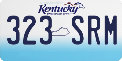 KY license plate 323SRM