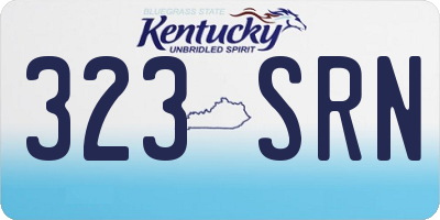 KY license plate 323SRN