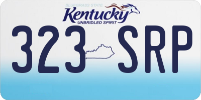 KY license plate 323SRP