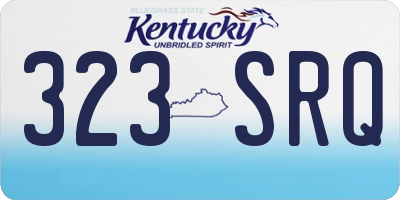 KY license plate 323SRQ