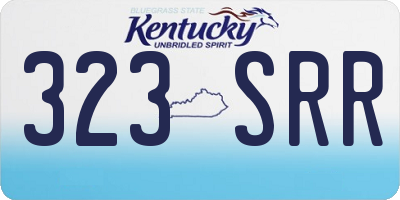 KY license plate 323SRR