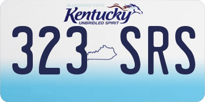 KY license plate 323SRS