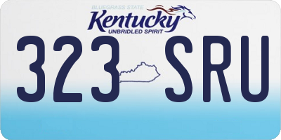 KY license plate 323SRU