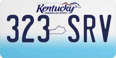 KY license plate 323SRV