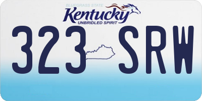 KY license plate 323SRW