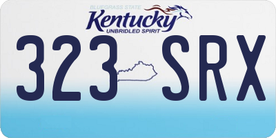 KY license plate 323SRX