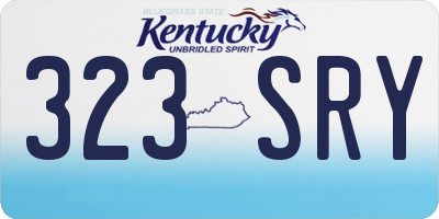 KY license plate 323SRY