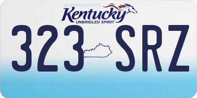 KY license plate 323SRZ
