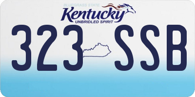 KY license plate 323SSB