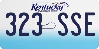 KY license plate 323SSE