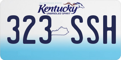KY license plate 323SSH