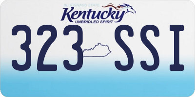 KY license plate 323SSI
