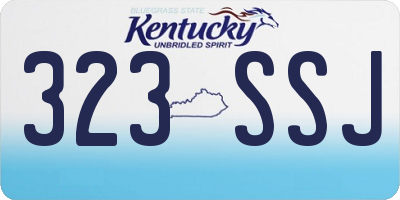 KY license plate 323SSJ