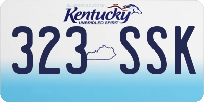 KY license plate 323SSK