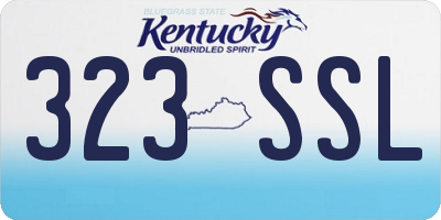 KY license plate 323SSL
