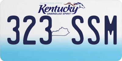 KY license plate 323SSM