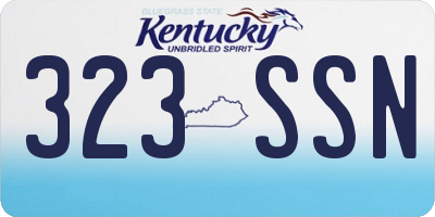 KY license plate 323SSN
