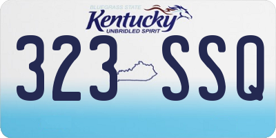 KY license plate 323SSQ