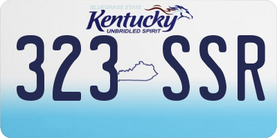 KY license plate 323SSR